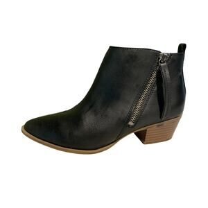 Sam Edelman Circus Hazel Black Vegan Pointed Toe Ankle Booties Size 7